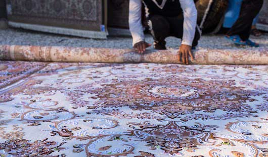 روش اصولی لول کردن قالی در قالیشویی طلاب قم